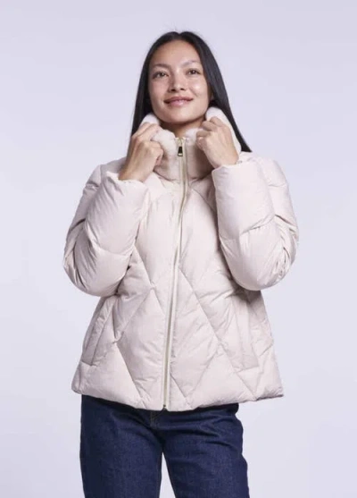Blue Duck Down Jacket In Neutral