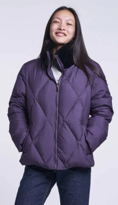 Blue Duck Down Jacket In Purple