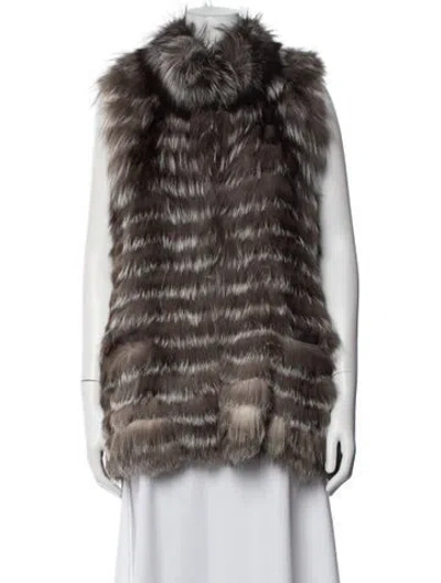 Pre-owned Blue Duck Fox Vest In Brown
