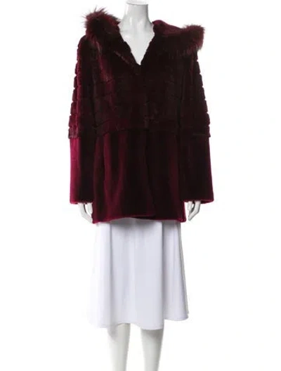 Pre-owned Blue Duck Fur Coat In Red