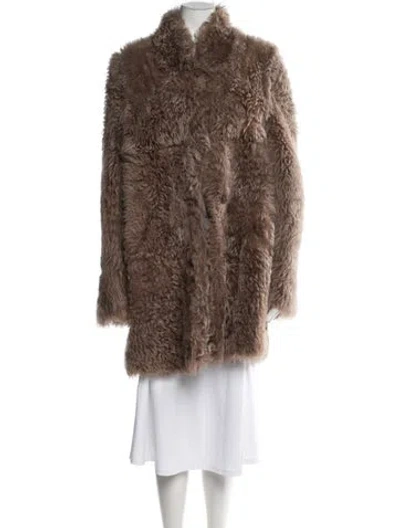 Pre-owned Blue Duck Fur Jacket In Brown