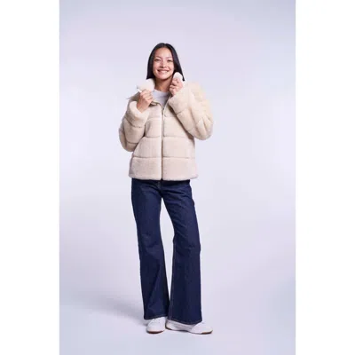 Blue Duck Horizontal Shearling Jacket In Neutral