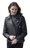 Blue Duck Leather Jacket In Black