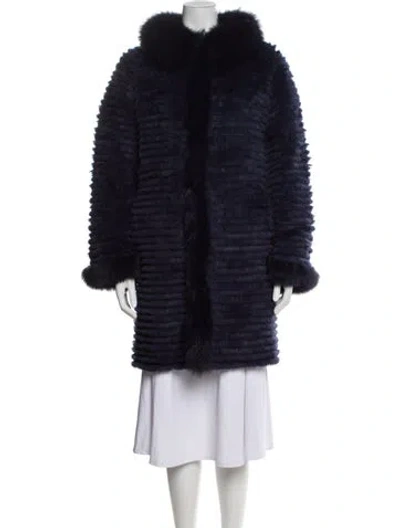 Pre-owned Blue Duck Nylon Down Coat In Blue