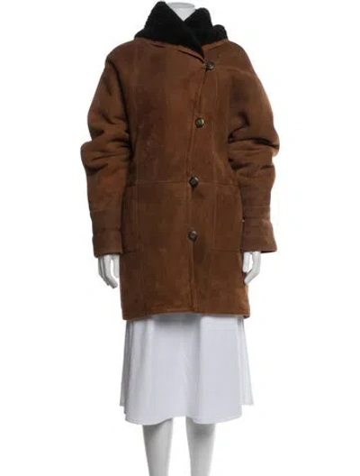 Pre-owned Blue Duck Shearling Coat In Brown