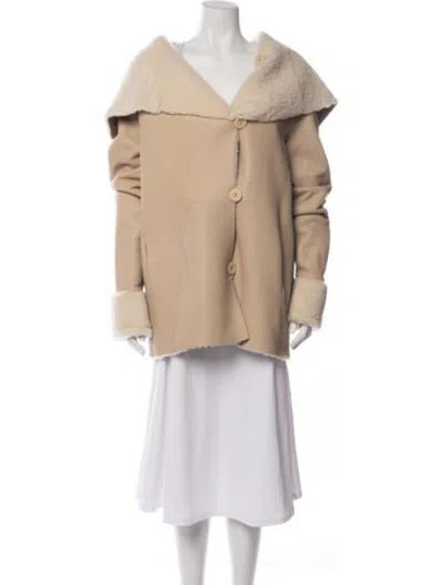 Pre-owned Blue Duck Shearling Coat In Neutrals
