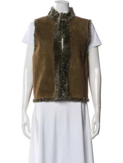 Pre-owned Blue Duck Shearling Fur Jacket In Brown