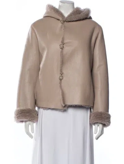 Pre-owned Blue Duck Shearling Jacket In Neutrals
