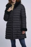 Blue Duck Water Resistant Reversible Genuine Shearling 700 Fill Power Down Coat In Blue