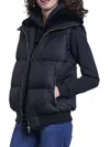 Blue Duck Women's Faux Shearling Collar Down Vest In Blue