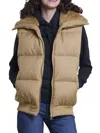 Blue Duck Women's Faux Shearling Collar Down Vest In Brown