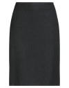 Blue E. By Les Copains Woman Midi Skirt Charcoal Size 8 Wool, Polyamide, Elastane In Gray