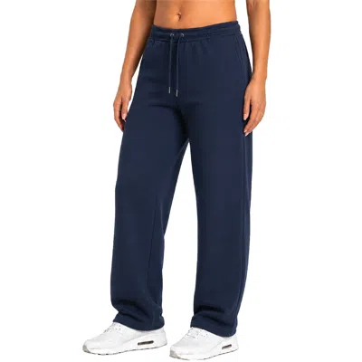 Blue Ice Blu Rock Women's Loose Fit Tech Fleece Performance Sweatpants With Open Bottom In Blue