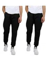 Blue Ice Men's 2-pack Fleece-lined Jogger Sweatpants In Black