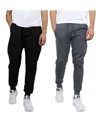 Blue Ice Men's 2-pack Fleece-lined Jogger Sweatpants In Black,charcoal
