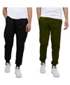 Blue Ice Men's 2-pack Fleece-lined Jogger Sweatpants In Black,olive