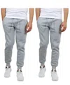 Blue Ice Men's 2-pack Fleece-lined Jogger Sweatpants In Heather Gray