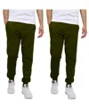 Blue Ice Men's 2-pack Fleece-lined Jogger Sweatpants In Olive