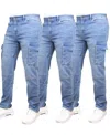 Blue Ice Men's 2-pack Stretch Cargo Pocket Jeans In Blue