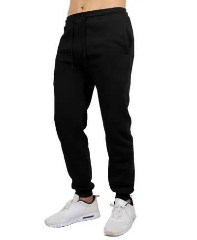 Blue Ice Men's Big & Tall Fleece Jogger Sweatpants In Black