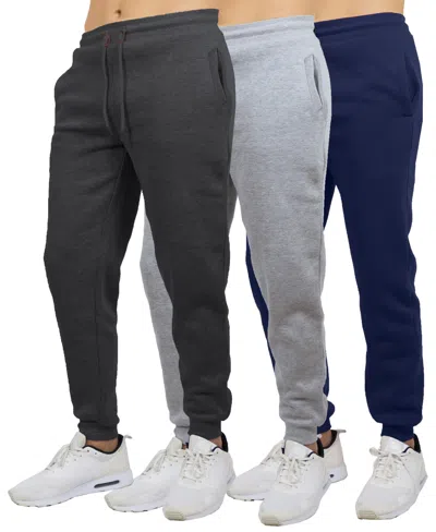 Blue Ice Men's Big & Tall Regular-fit Jogger Sweatpants, 3-pack In Multi