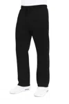 Blue Ice Men's Classic Heavyweight Fleece Sweatpants With Open Bottom In Black
