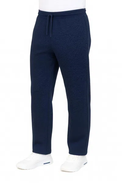 Blue Ice Men's Classic Heavyweight Fleece Sweatpants With Open Bottom In Blue