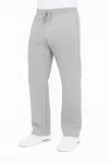 Blue Ice Men's Classic Heavyweight Fleece Sweatpants With Open Bottom In Gray