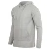 Blue Ice Men's Cotton Lightweight Casual Pullover Drawstring Hoodie With Pocket In Gray