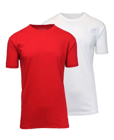 Blue Ice Men's Crewneck Solid T-shirt, 2-pack In Red