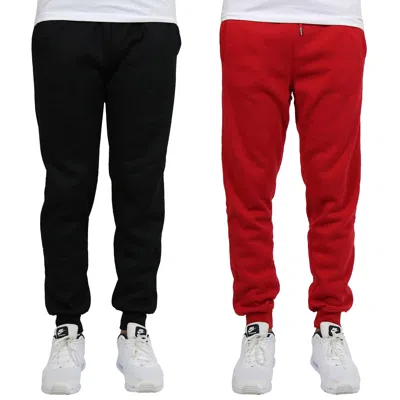 Blue Ice Men's Fleece-lined Jogger Sweatpants-2 Pack In Multi