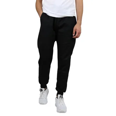 Blue Ice Men's Fleece-lined Jogger Sweatpants In Black