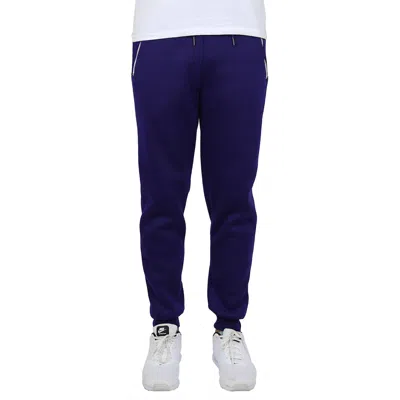 Blue Ice Men's Fleece-lined Jogger Sweatpants With Zipper Pockets In Blue