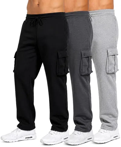 Blue Ice Men's Fleece-lined Cargo Sweatpants, 3-piece In Multi