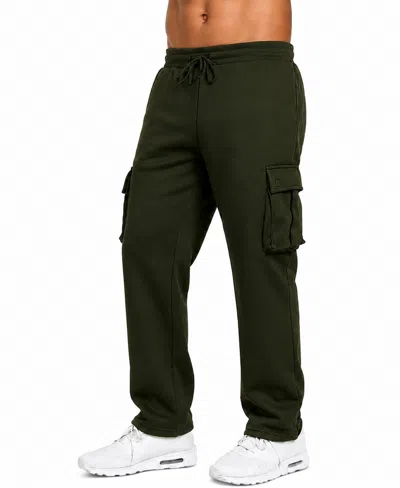 Blue Ice Men's Fleece-lined Cargo Sweatpants In Multi