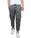 Blue Ice Men's Heavyweight Fleece-lined Cargo Jogger Sweatpants In Charcoal