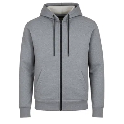 Blue Ice Men's Heavyweight Fleece-lined Full-zip Hoodie In Gray