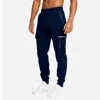 Blue Ice Men's Modern Fit Heavyweight Tech Fleece Cargo Jogger Pants With Zipper Pockets In Blue