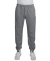 Blue Ice Men's Moisture Wicking Performance Joggers With Reflective Trim Ankle Zippers In Gray