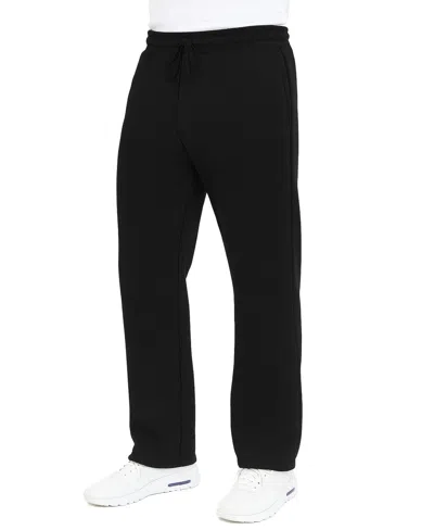 Blue Ice Men's Open Bottom Regular-fit Sweatpants In Black