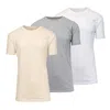 Blue Ice Men's Short Sleeve Crew Neck Solid Tee-3 Pack In Multi