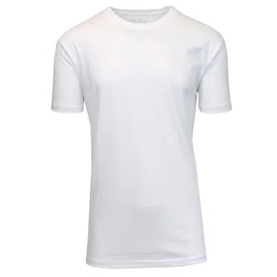 Blue Ice Men's Short Sleeve Crew Neck Solid Tee In White