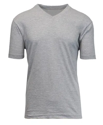 Blue Ice Men's Short Sleeve V-neck T-shirt In Heather Gray