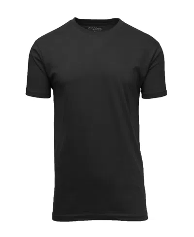Blue Ice Men's Short-sleeve Crewneck Solid T-shirt In Black
