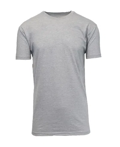 Blue Ice Men's Short-sleeve Crewneck Solid T-shirt In Gray