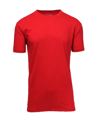 Blue Ice Men's Short-sleeve Crewneck Solid T-shirt In Red