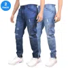 Blue Ice Men's Stretch Cargo Carpenter Jeans Joggers Set, 2-pack In Blue