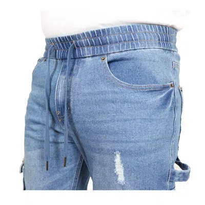 Blue Ice Men's Stretch Cargo Carpenter Jean Jogger In Blue