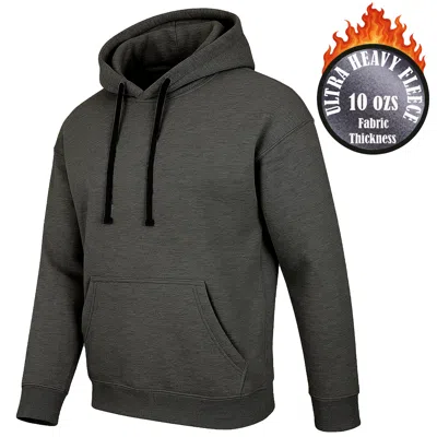 Blue Ice Men's Super Heavyweight Fleece-lined Pullover Hoodie In Gray