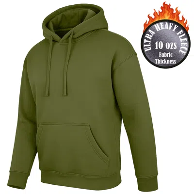 Blue Ice Men's Super Heavyweight Fleece-lined Pullover Hoodie In Green